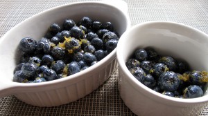 Vegan Blueberry Macadamia Crumble / Crisp Blueberries, macadamia nuts, and lemon zest