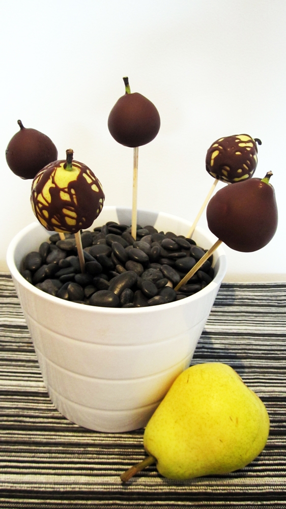 mini chocolate pears mini chocolate pears