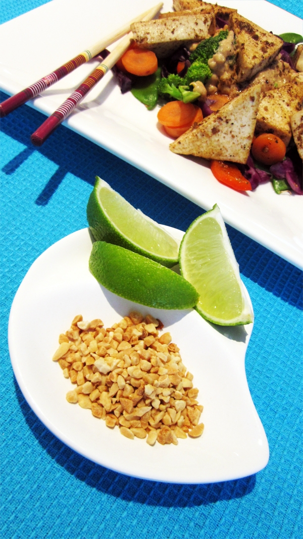 Tofu with Thai Coconut Peanut Sauce - Vegan and Gluten-Free