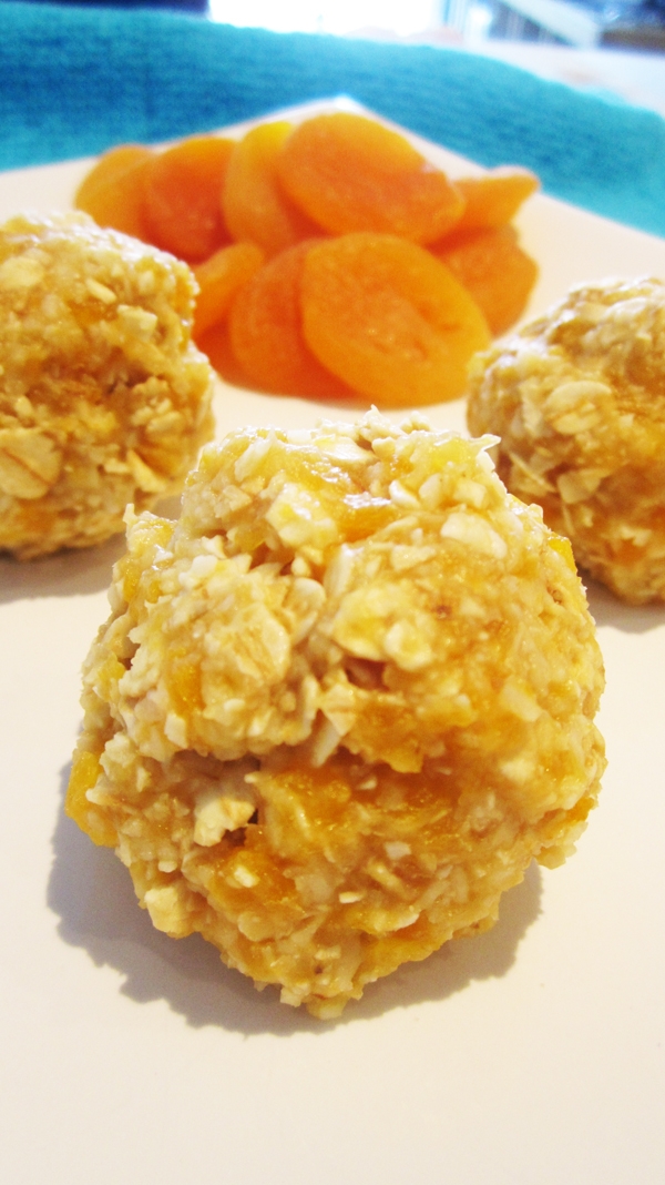 Almost Raw Coconut + Apricot Oat Balls