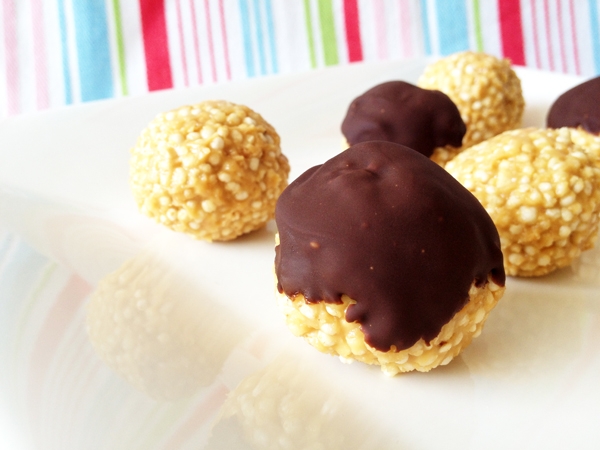 Puffed Quinoa Peanut Butter Balls Puffed Quinoa Peanut Butter Balls
