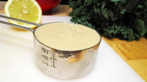 Kale Salad with Creamy Lemon Tahini Dressing Kale Salad with Creamy Lemon Tahini Dressing