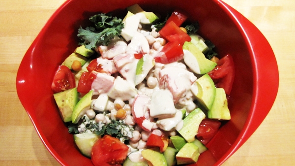 Kale Salad with Creamy Lemon Tahini Dressing Kale Salad with Creamy Lemon Tahini Dressing