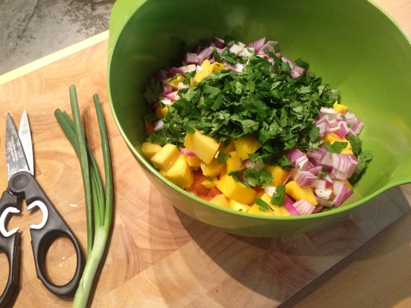 Black Rice Salad with Mango and Peanuts, Vegan / Gluten-Free